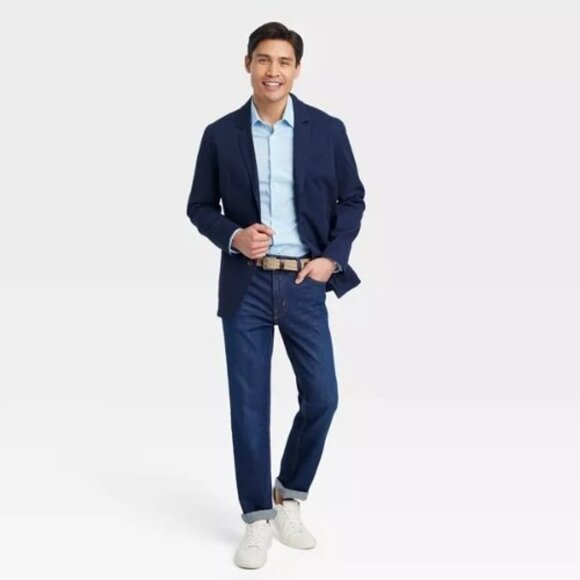 Mens Blue‎ Performance Long Sleeve Button-Down Shirt Size XL - Goodfellow & Co - Picture 3 of 3